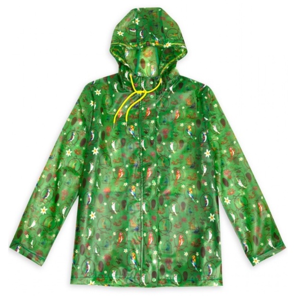 Disney Jackets & Blazers - Disney Parks Enchanted Tiki Room Bird Hooded Rain Coat Jacket Green - NEW